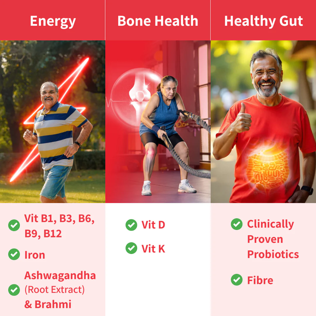 Healthy 50+ Nutrition Mix for Seniors: Clinically Designed to Improve Energy, Bone Health & Gut Health - Image 4
