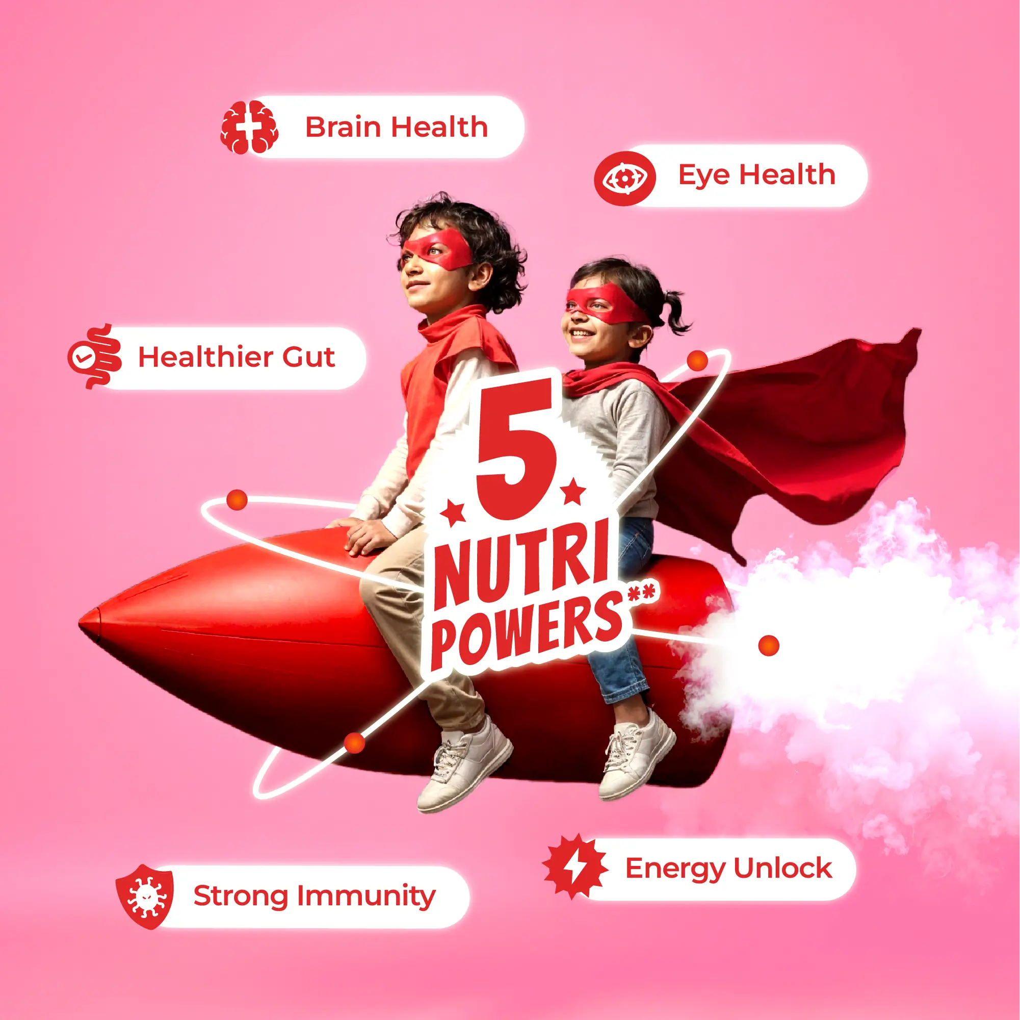 Superheroes Milk Mix (Strawberry): Improves Energy, Immunity, Brain, Eye & Gut Health - Image 8