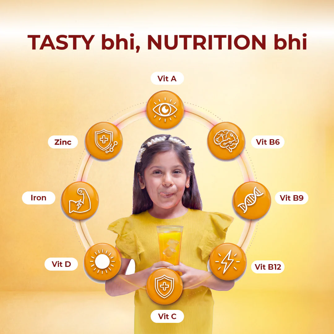 Instant Fruit Drink Mix - Natural Mango Powder, 50% Less Sugar, With 8 Vitamins & Minerals - Image 3